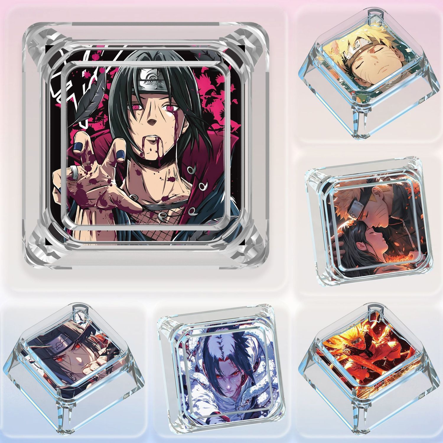 Custom Keycaps - Naruto keycap, Uzumaki Naruto, transparent mechanical