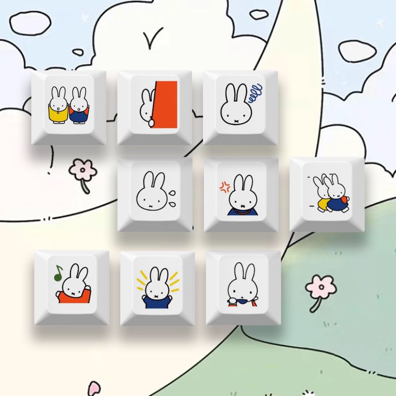 New Miffy rabbit cartoon cute  - Custom Keycaps recensie en prijs