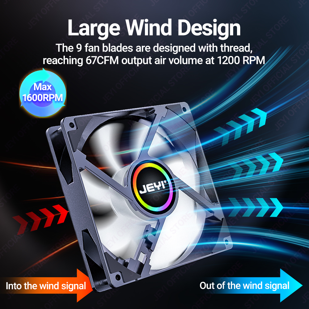 JEYI 120mm PC ARGB Cooling Fan - Pc Gaming Custom recensie en prijs