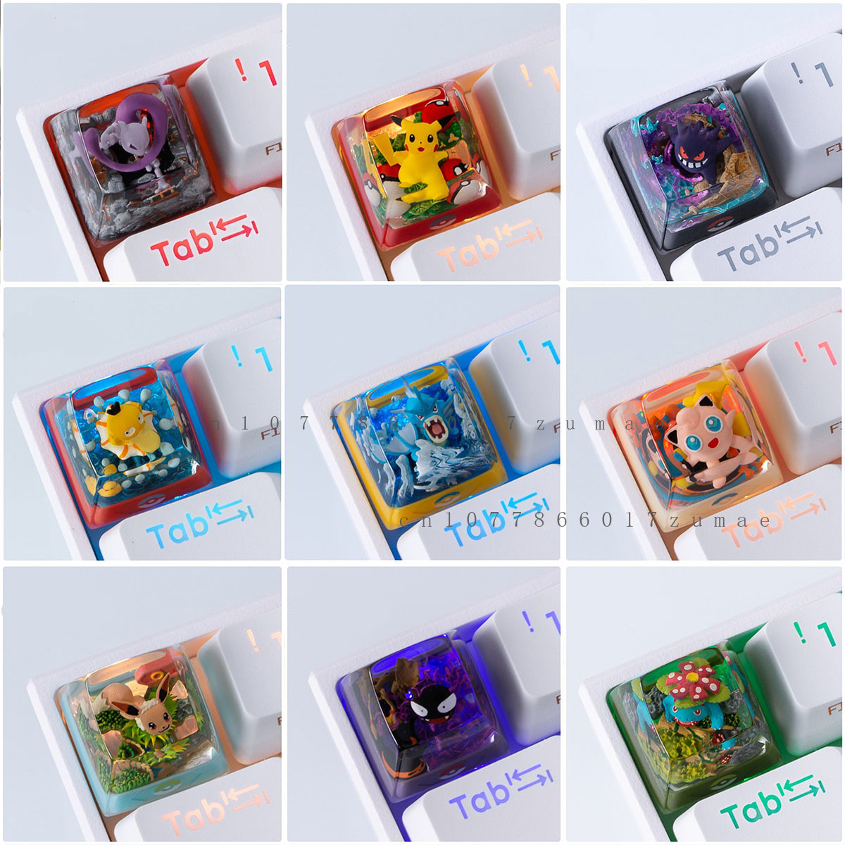 Pokemon Anime Keycaps Gengar P - Custom Keycaps recensie en prijs