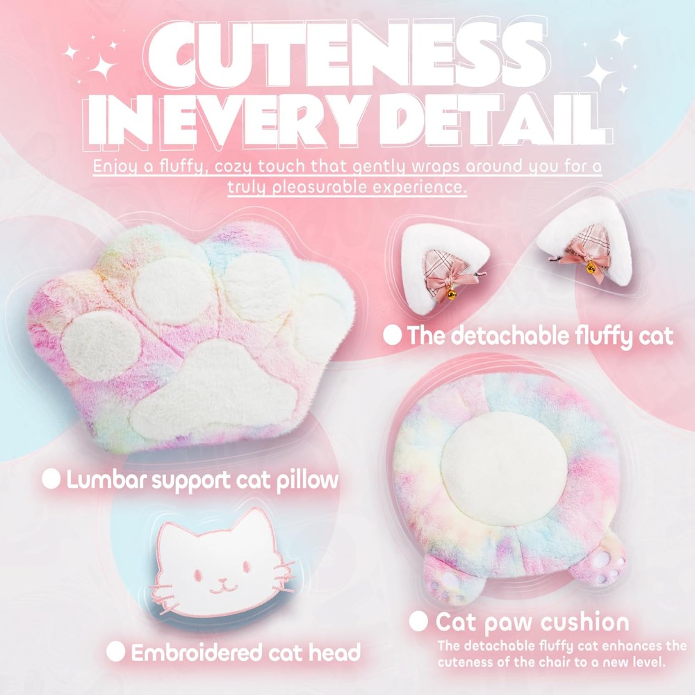 Gaming Chair Cute with Cat Ear - Pc Gaming Girl recensie en prijs